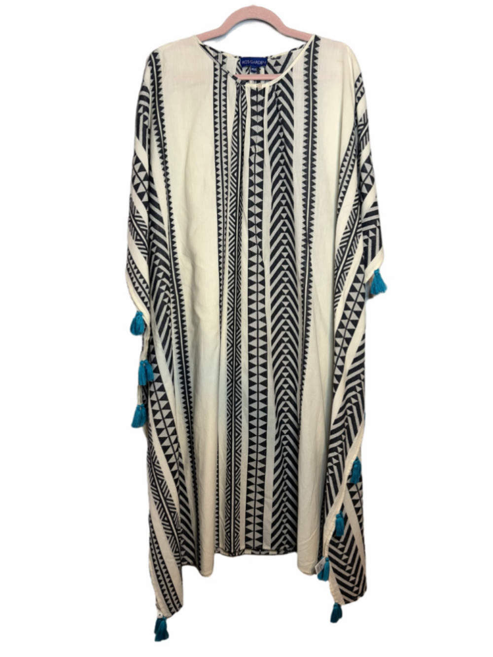 RO’S GARDEN bohemian-style geometric print kaftan
